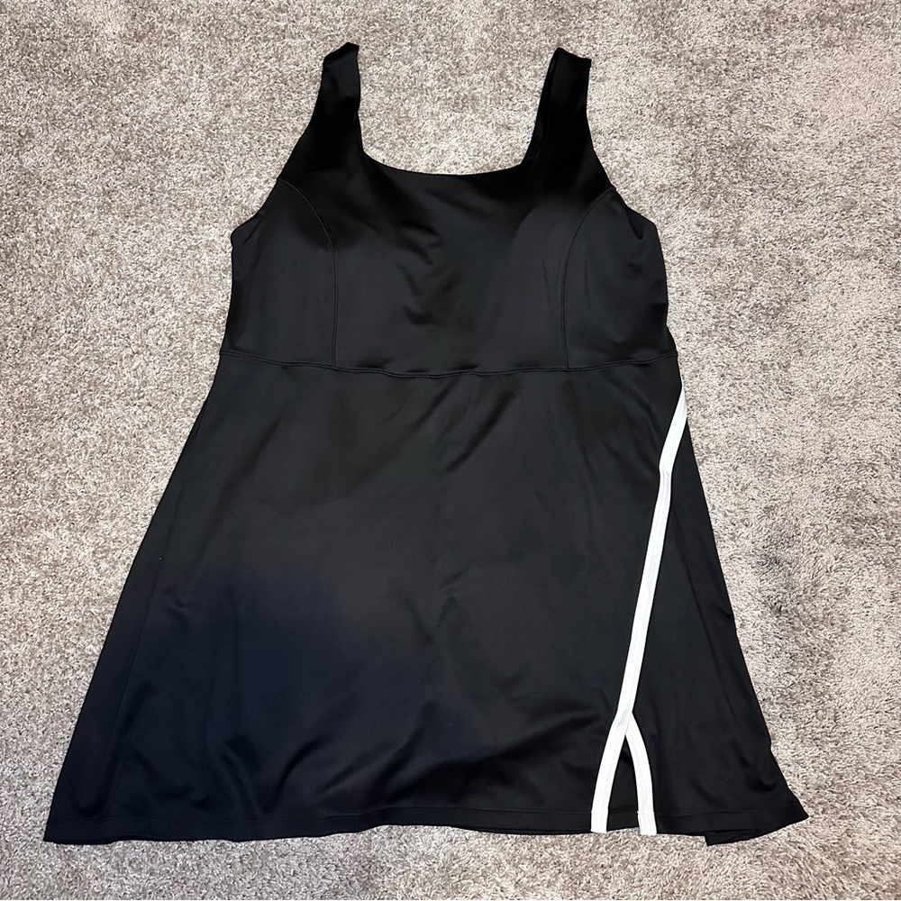 Black Athletic Dress W/Built-in Shorts, Size 1X